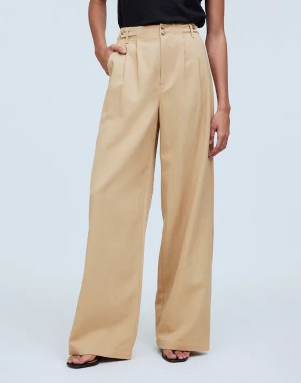 Madewell The Harlow Wide Leg Pant Women’s 00 Seed Khaki Tan NG521